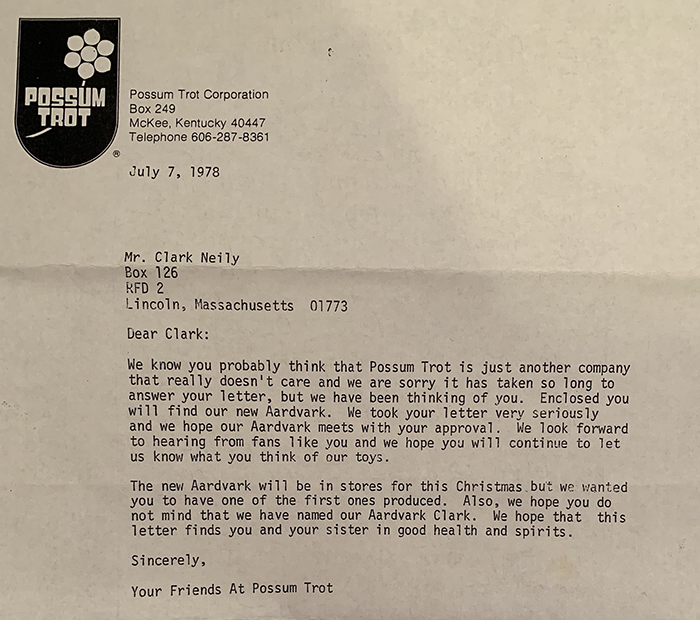 This Man Wrote To A Toy Company Asking For A Stuffed Aardvark As A Kid, The Company Delivers And Names The Plushie After Him This Man Wrote To A Toy Company Asking For A Stuffed Aardvark As A Kid, The Company Delivers And Names The Plushie After Him