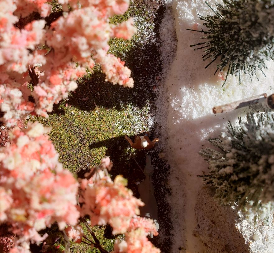 I Created A Ho Scale Scene With Spring And Winter