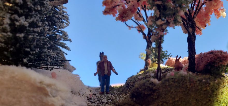 I Created A Ho Scale Scene With Spring And Winter