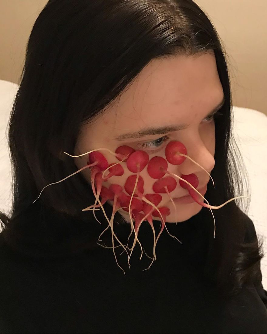 This Russian Artist Dresses Herself And Her Models In Surreal And Weird Costumes Made Out Of Vegetables, Fruits And Plants (74 Pics) This Russian Artist Dresses Herself And Her Models In Surreal And Weird Costumes Made Out Of Vegetables, Fruits And Plants (74 Pics)