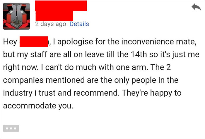 Contractor Informs Client That He Broke His Arm And Can&#8217;t Build The Unit On Time, The Client Goes Livid