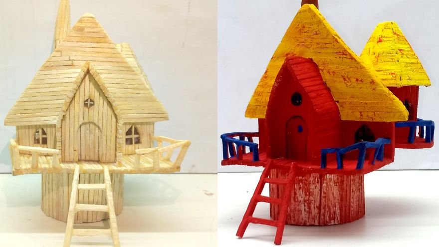I Made A Miniature Fairy House Using Matches