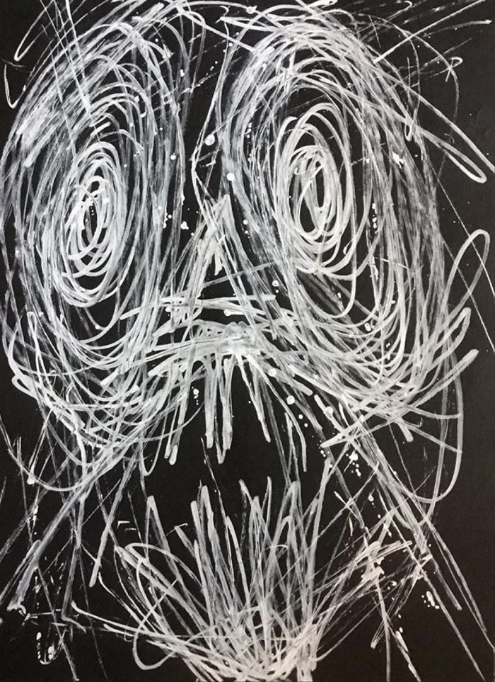 My Schizophrenic Friend Makes Really Intense Paintings Of His Inner Demons My Schizophrenic Friend Makes Really Intense Paintings Of His Inner Demons
