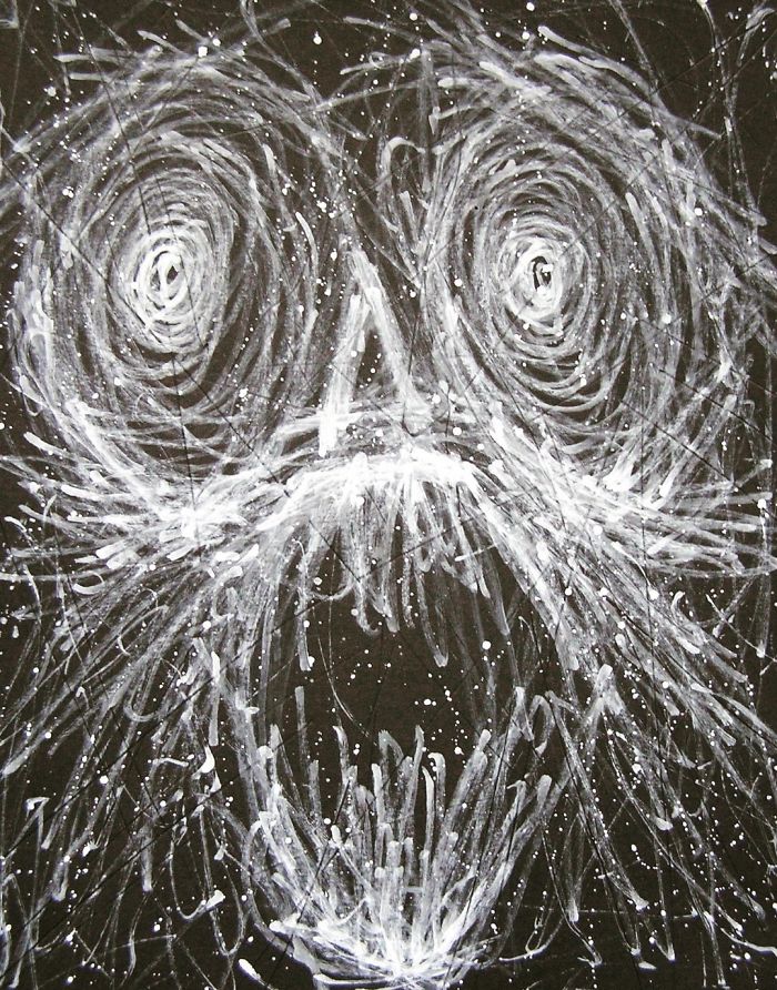 My Schizophrenic Friend Makes Really Intense Paintings Of His Inner Demons My Schizophrenic Friend Makes Really Intense Paintings Of His Inner Demons