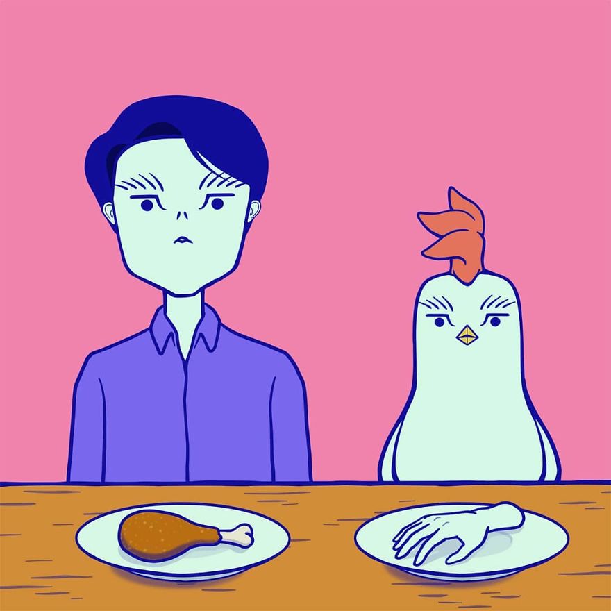 South Korean Artist Inverts The Roles Of People And The Things Around Them In His 30 Absurd Comics South Korean Artist Inverts The Roles Of People And The Things Around Them In His 30 Absurd Comics