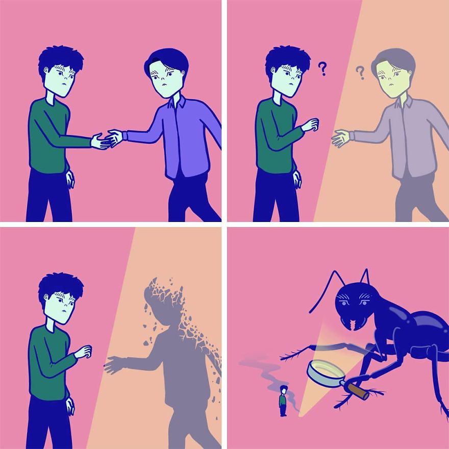 South Korean Artist Inverts The Roles Of People And The Things Around Them In His 30 Absurd Comics South Korean Artist Inverts The Roles Of People And The Things Around Them In His 30 Absurd Comics