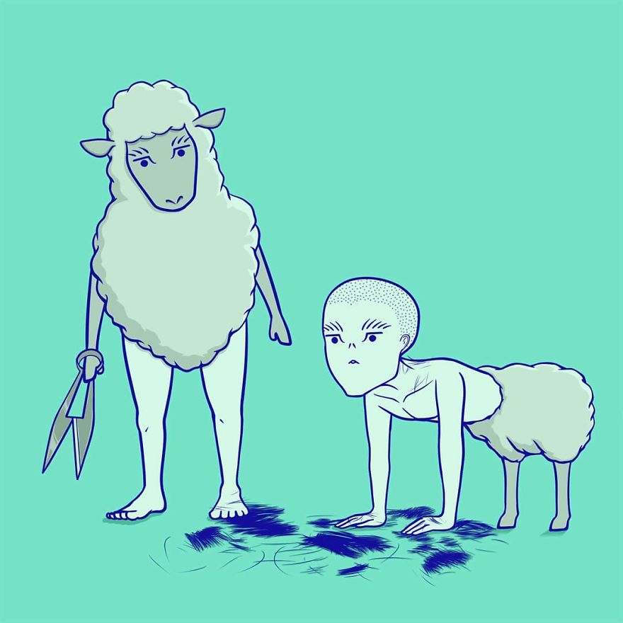 South Korean Artist Inverts The Roles Of People And The Things Around Them In His 30 Absurd Comics South Korean Artist Inverts The Roles Of People And The Things Around Them In His 30 Absurd Comics