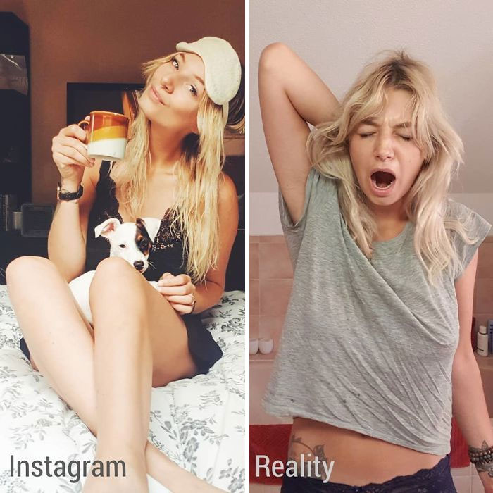 Girl Exposes The Truth Behind Those ‘Perfect’ Instagram Photos With 30 Side-By-Side Pics