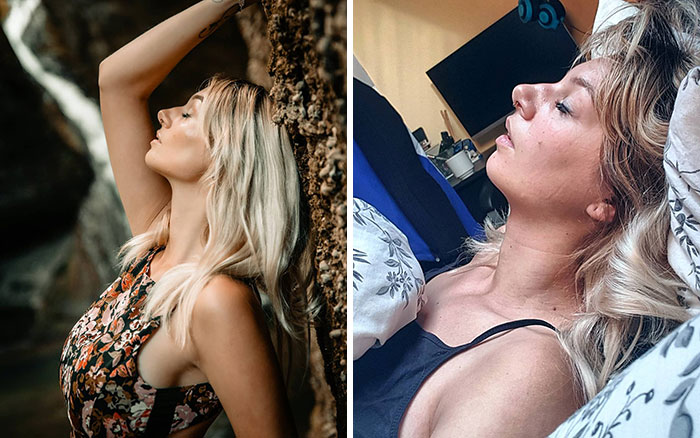 Girl Exposes The Truth Behind Those ‘Perfect’ Instagram Photos With 30 Side-By-Side Pics
