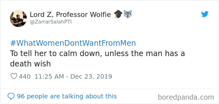 30 ‘What Women Don’t Want From Men’ Tweets That Show What Toxic Men Should Stop Doing In 2020 30 ‘What Women Don’t Want From Men’ Tweets That Show What Toxic Men Should Stop Doing In 2020