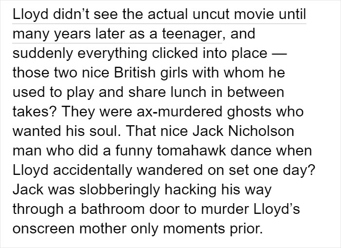 Turns Out The Child Actor Playing Danny In “The Shining” Had No Clue They Were Filming A Horror Movie Turns Out The Child Actor Playing Danny In “The Shining” Had No Clue They Were Filming A Horror Movie