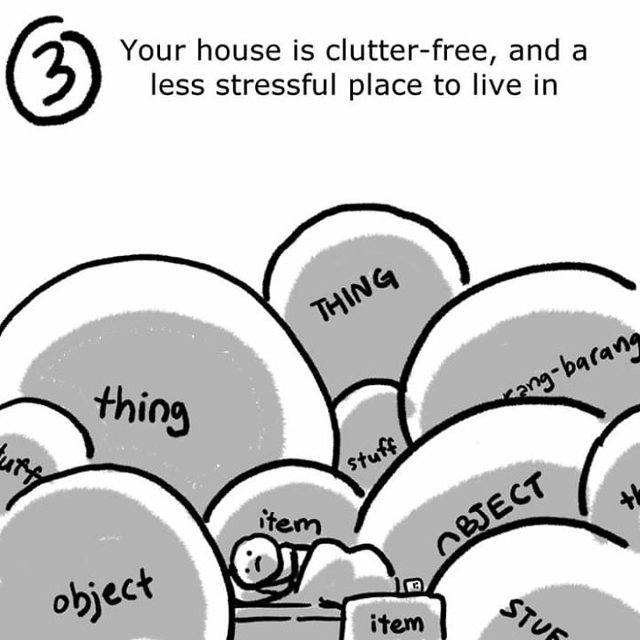 Artist Illustrates How Downsizing Can Lead To A Happier Life, And His Comic Goes Viral Artist Illustrates How Downsizing Can Lead To A Happier Life, And His Comic Goes Viral