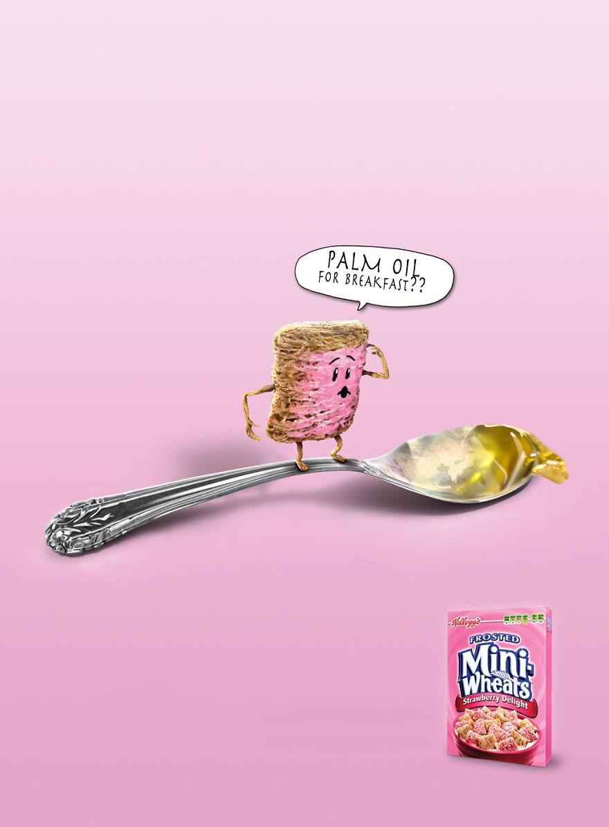 I Redesigned Ads From Companys That Use Palm Oil To Reveal Their Damage