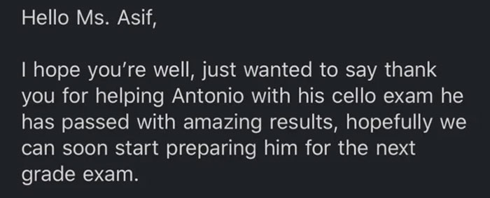 Cello Teacher Receives Racist ‘Thank You’ E-mail From Student’s Mom, Responds By Explaining The Reason Behind ‘Ethnic Stench’ Cello Teacher Receives Racist ‘Thank You’ E-mail From Student’s Mom, Responds By Explaining The Reason Behind ‘Ethnic Stench’