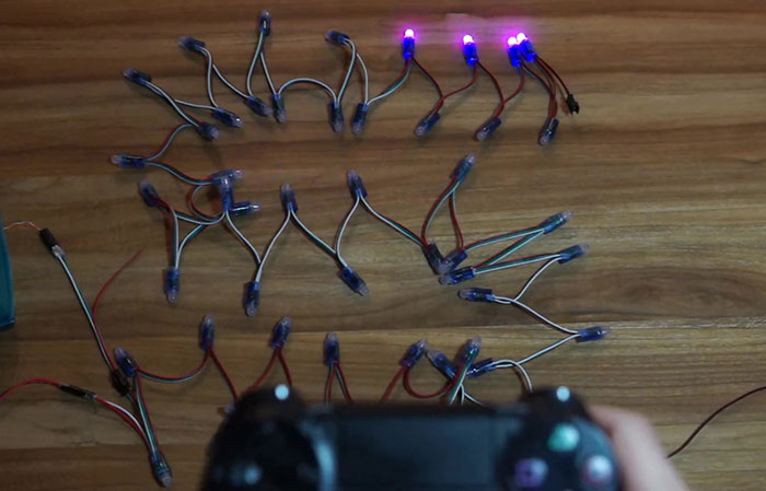 Engineer Shares A Video Of Christmas Tree Lights Turned Into A Snake Game Controlled With PS4 Controller Engineer Shares A Video Of Christmas Tree Lights Turned Into A Snake Game Controlled With PS4 Controller
