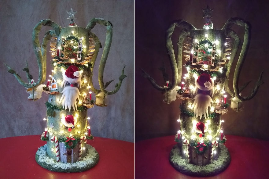 For This Christmas, I Made A Fantasy Tree Lamp