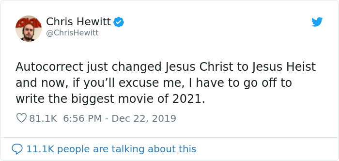 ‘Jesus Christ’ Autocorrect Fail Inspires Hilarious Film Ideas ‘Jesus Christ’ Autocorrect Fail Inspires Hilarious Film Ideas