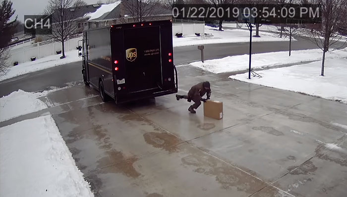 A Security Cam Captures This UPS Delivery Guy Being A Hero And Doing His Best To Deliver What He Has To A Security Cam Captures This UPS Delivery Guy Being A Hero And Doing His Best To Deliver What He Has To