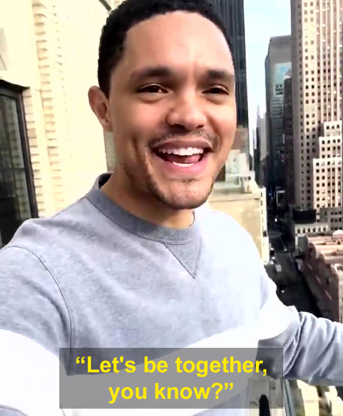Trevor Noah Tries Singing From A Balcony In NYC Just Like People Did In Italy But Gets Told To Shut Up