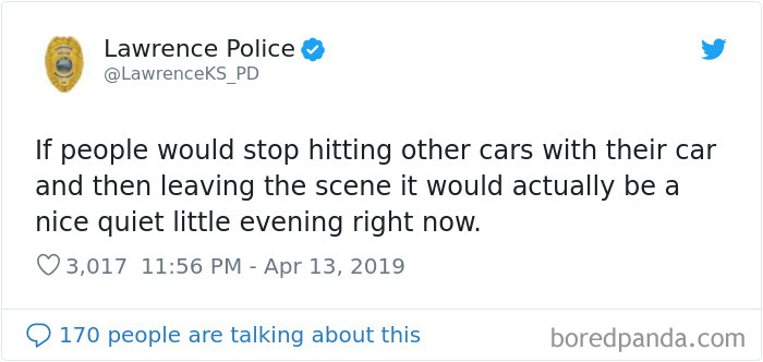 This Police Department Posts Comedy Gold On Twitter, And Here Are 30 Of Their Funniest Tweets This Police Department Posts Comedy Gold On Twitter, And Here Are 30 Of Their Funniest Tweets