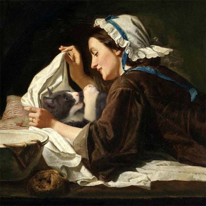 I Imagined What Would Happen If The Subjects Of Famous Paintings Had Cats (52 Pics) I Imagined What Would Happen If The Subjects Of Famous Paintings Had Cats (52 Pics)