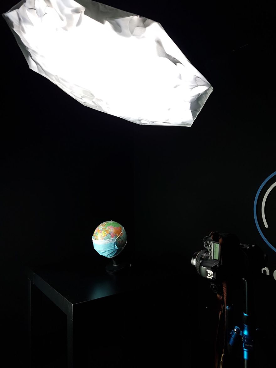 I Made A Photo Of Planet Earth With A Mask Because Of Coronavirus