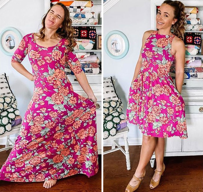 Woman Modifies Old Thrift Store Clothes To Create New Outfits And Here Are 21 Of Her Best Works Woman Modifies Old Thrift Store Clothes To Create New Outfits And Here Are 21 Of Her Best Works
