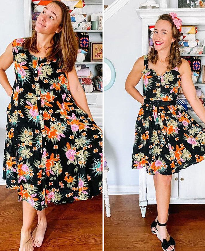 Woman Modifies Old Thrift Store Clothes To Create New Outfits And Here Are 21 Of Her Best Works Woman Modifies Old Thrift Store Clothes To Create New Outfits And Here Are 21 Of Her Best Works