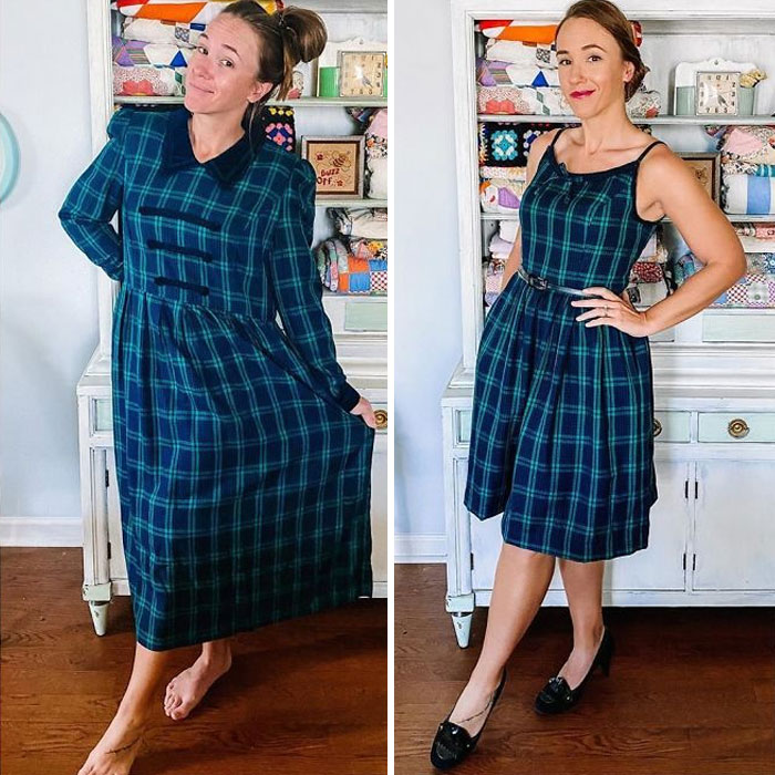 Woman Modifies Old Thrift Store Clothes To Create New Outfits And Here Are 21 Of Her Best Works Woman Modifies Old Thrift Store Clothes To Create New Outfits And Here Are 21 Of Her Best Works