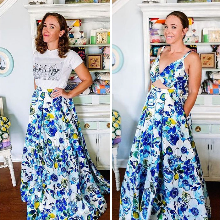 Woman Modifies Old Thrift Store Clothes To Create New Outfits And Here Are 21 Of Her Best Works Woman Modifies Old Thrift Store Clothes To Create New Outfits And Here Are 21 Of Her Best Works