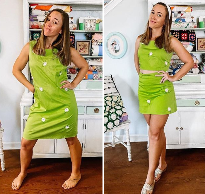 Woman Modifies Old Thrift Store Clothes To Create New Outfits And Here Are 21 Of Her Best Works Woman Modifies Old Thrift Store Clothes To Create New Outfits And Here Are 21 Of Her Best Works