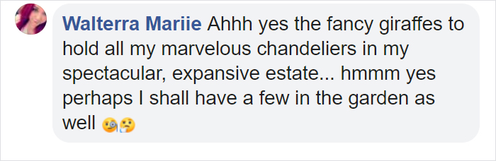 Turns Out You Can Buy A Life-sized 13 ft Giraffe Made Out Of Fiberglass To Hold Your Chandelier Turns Out You Can Buy A Life-sized 13 ft Giraffe Made Out Of Fiberglass To Hold Your Chandelier