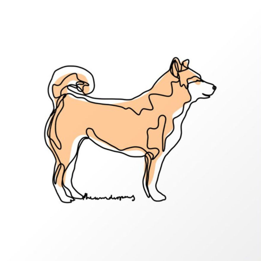 I Draw Cats And Dogs Using Only One Line As Therapy (12 Pics) I Draw Cats And Dogs Using Only One Line As Therapy (12 Pics)