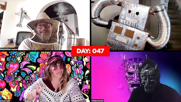 Co-Workers Hilariously Compete To See Who Can Show Up With The Silliest Costume During Their Quarantine Meetings