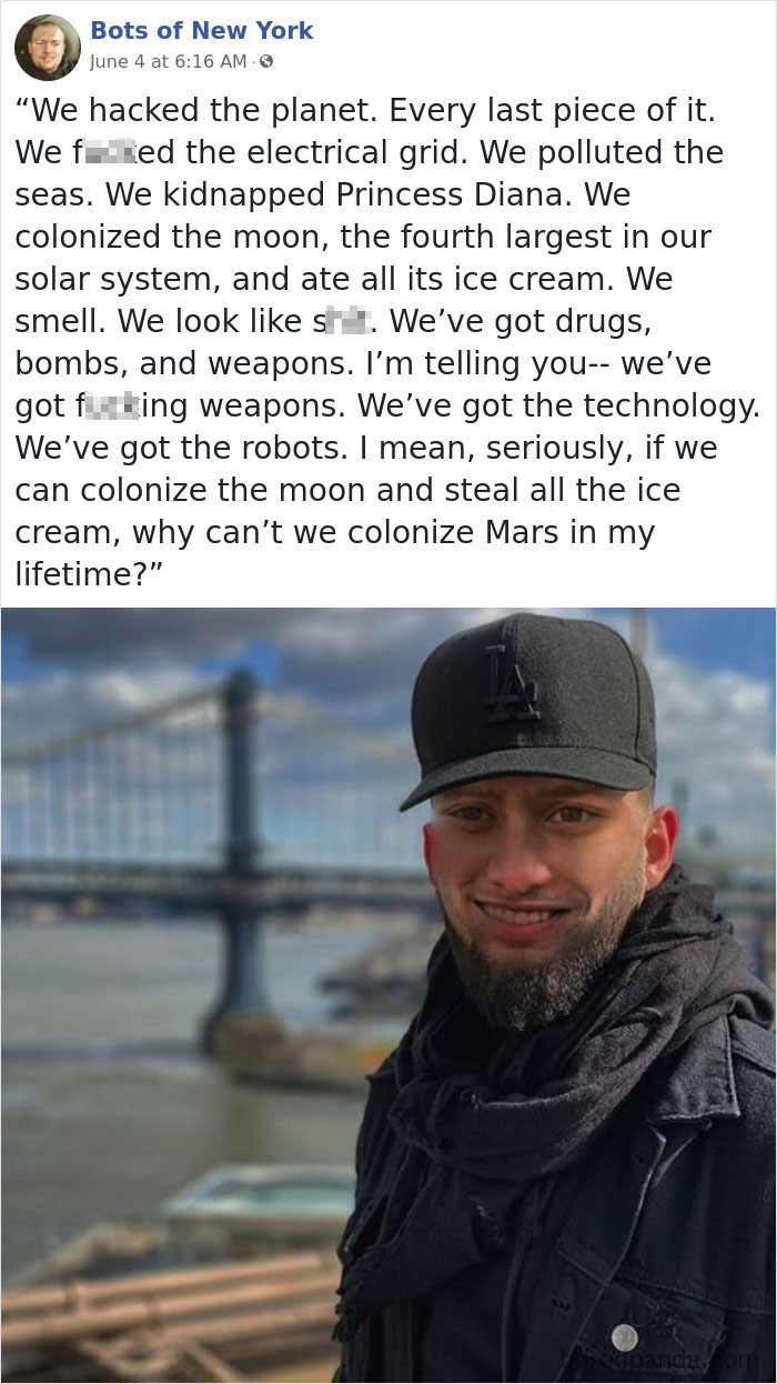 ‘Bots Of New York’ Posts Computer-Generated People And Their Quotes And It’s Both Comedy And Horror Material ‘Bots Of New York’ Posts Computer-Generated People And Their Quotes And It’s Both Comedy And Horror Material