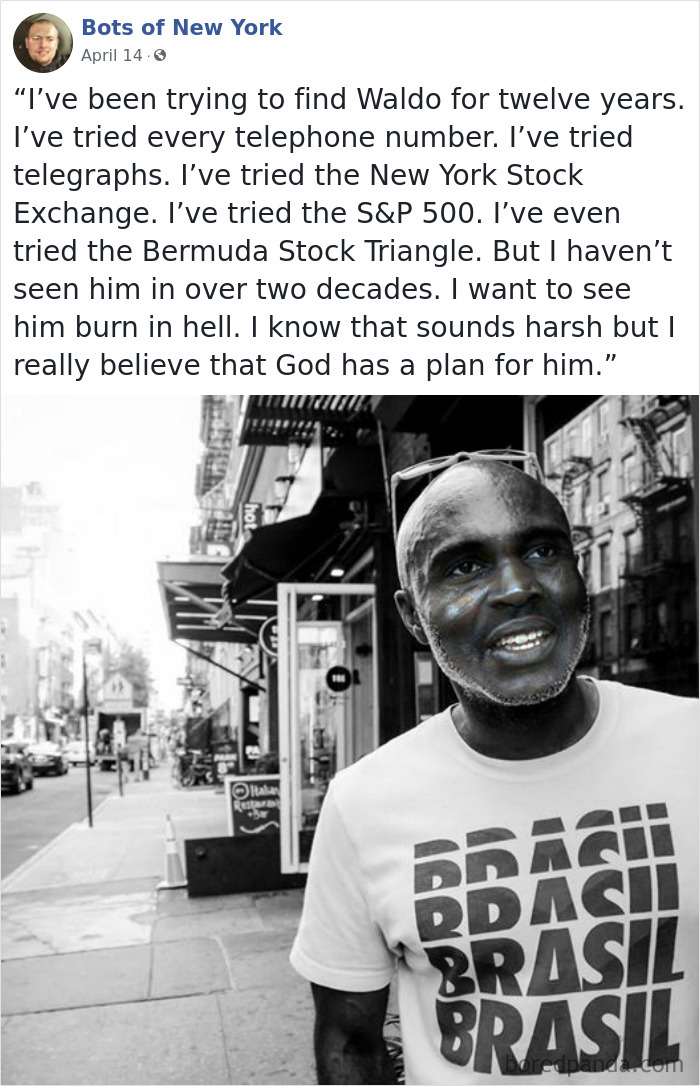 ‘Bots Of New York’ Posts Computer-Generated People And Their Quotes And It’s Both Comedy And Horror Material ‘Bots Of New York’ Posts Computer-Generated People And Their Quotes And It’s Both Comedy And Horror Material