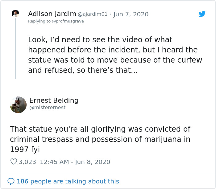 35 Tweets Mocking And Victim-Blaming The Pulled-Down Statue Of Slave Trader In Bristol