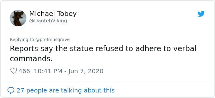 35 Tweets Mocking And Victim-Blaming The Pulled-Down Statue Of Slave Trader In Bristol