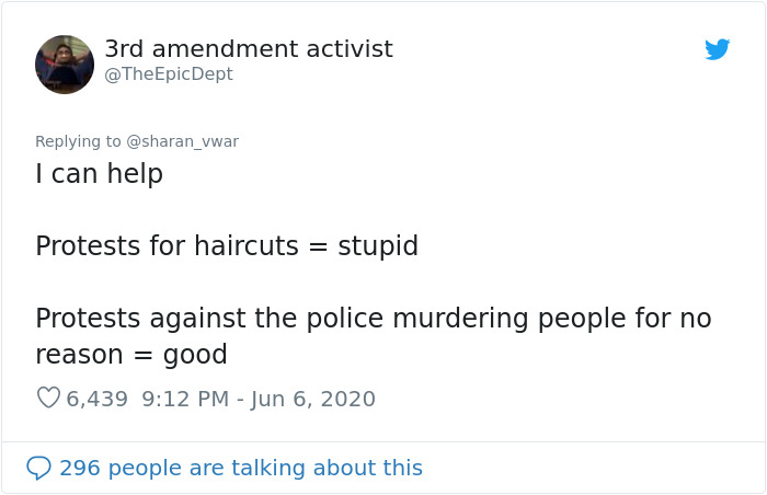 Someone Compares What The Exact Same People Said About The Coronavirus Lockdown Vs. When Black People Started Protesting