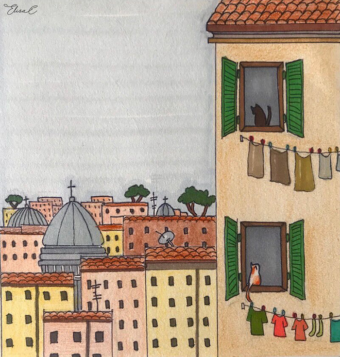 I Illustrate The Daily Life Of My Cat And Me During The Lockdown In Rome (48 Pics) I Illustrate The Daily Life Of My Cat And Me During The Lockdown In Rome (48 Pics)