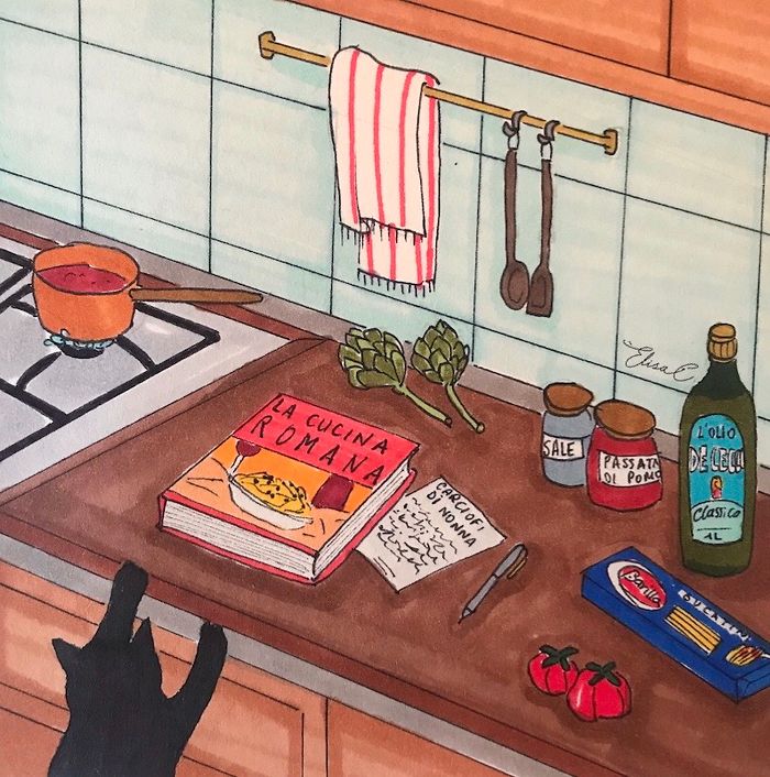 I Illustrate The Daily Life Of My Cat And Me During The Lockdown In Rome (48 Pics) I Illustrate The Daily Life Of My Cat And Me During The Lockdown In Rome (48 Pics)