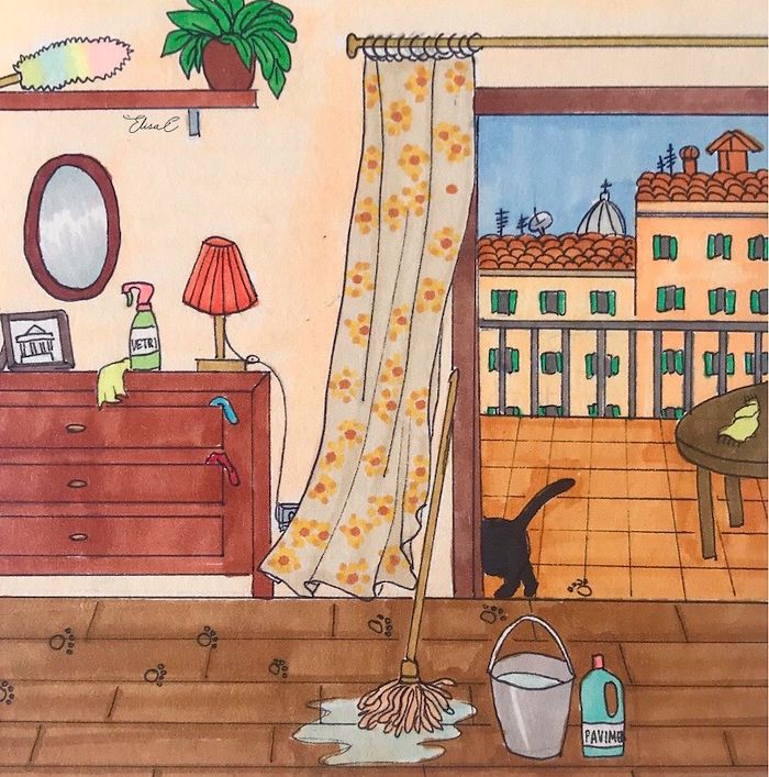 I Illustrate The Daily Life Of My Cat And Me During The Lockdown In Rome (48 Pics) I Illustrate The Daily Life Of My Cat And Me During The Lockdown In Rome (48 Pics)