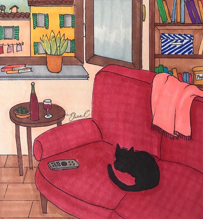 I Illustrate The Daily Life Of My Cat And Me During The Lockdown In Rome (48 Pics) I Illustrate The Daily Life Of My Cat And Me During The Lockdown In Rome (48 Pics)