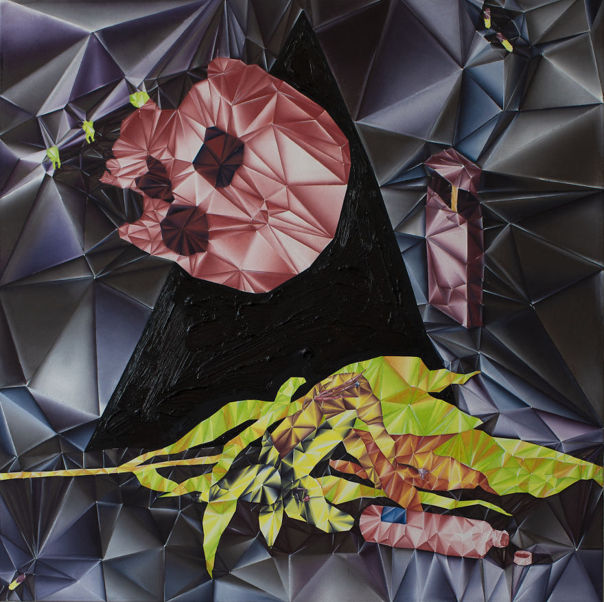 I Made Oil Paintings With Shards Of Television Screens (16 Pics) I Made Oil Paintings With Shards Of Television Screens (16 Pics)