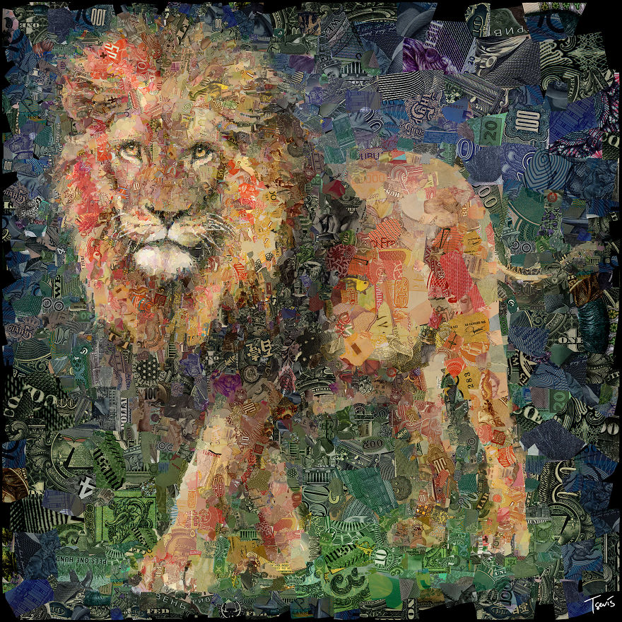 My 12 Wild Animals Made Out Of Banknotes From All Over The World My 12 Wild Animals Made Out Of Banknotes From All Over The World