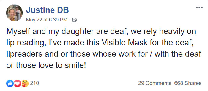 Deaf Mom Creates Clear Masks For Lip Reading, Quickly Learns It&#8217;s Useful For People From Various Backgrounds