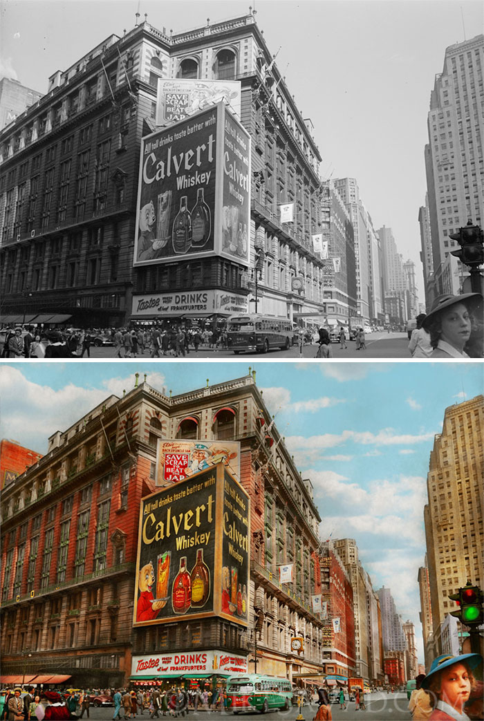 I Colorized 30 B&W Photos Of New York From Years Ago I Colorized 30 B&W Photos Of New York From Years Ago