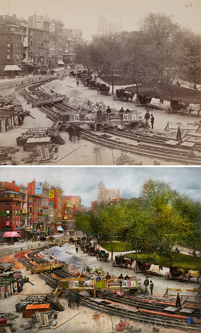 I Colorized 30 B&W Photos Of New York From Years Ago I Colorized 30 B&W Photos Of New York From Years Ago