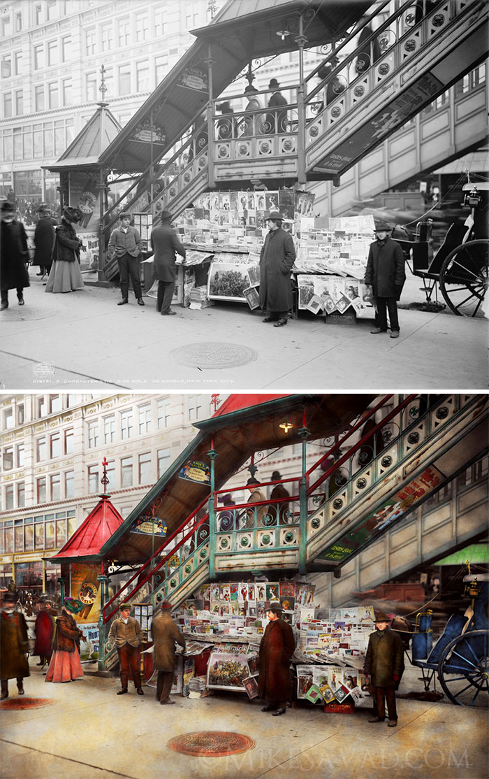 I Colorized 30 B&#038;W Photos Of New York From Years Ago