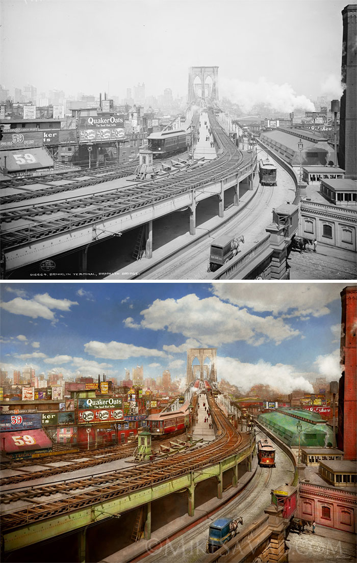 I Colorized 30 B&W Photos Of New York From Years Ago I Colorized 30 B&W Photos Of New York From Years Ago